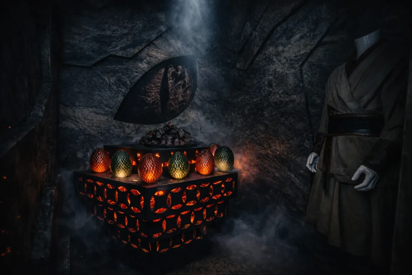 The House of the Dragon suit and the Dragon Eggs in the OSN+ world at Gamers8