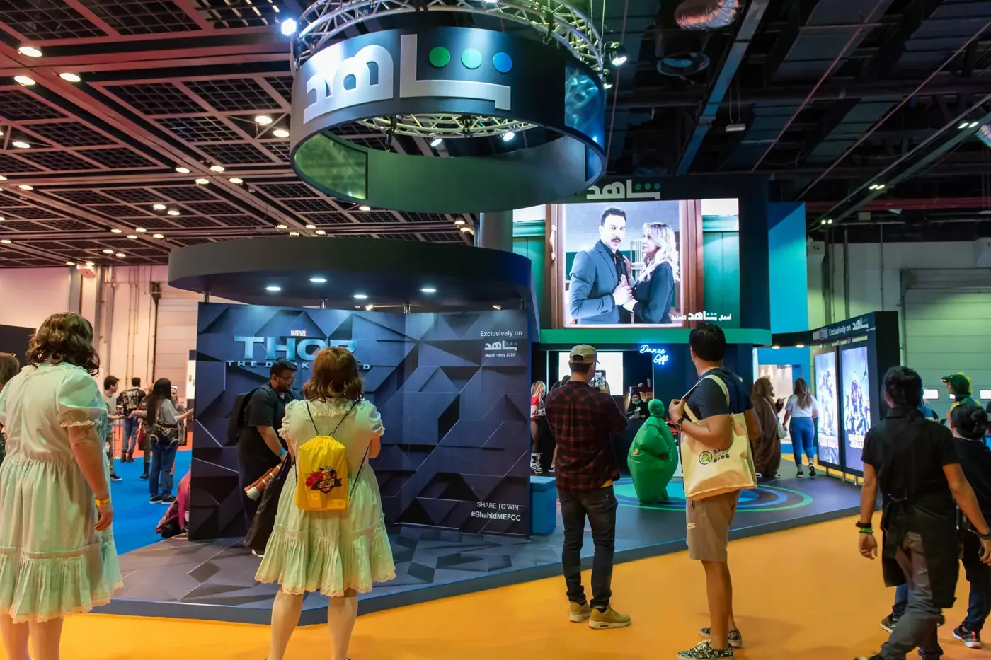 Fans at the Shahid stand at Middle East Film and Comic Con